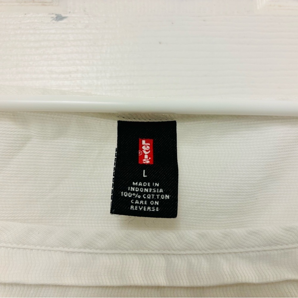 Levi's White Crop Pleated Top - Picture 4 of 9